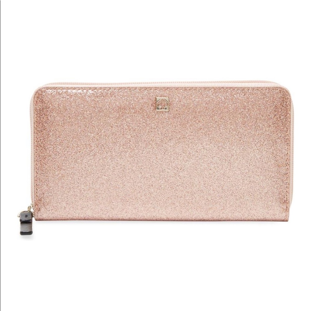 Kate Spade Mavis Street Sparkly Rose Gold Wallet